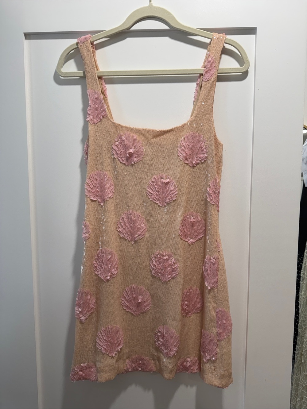 Show Me Your Mumu Lets Go Mini Dress Pink Sequin Shell Dress | Size S - Picture 7 of 15